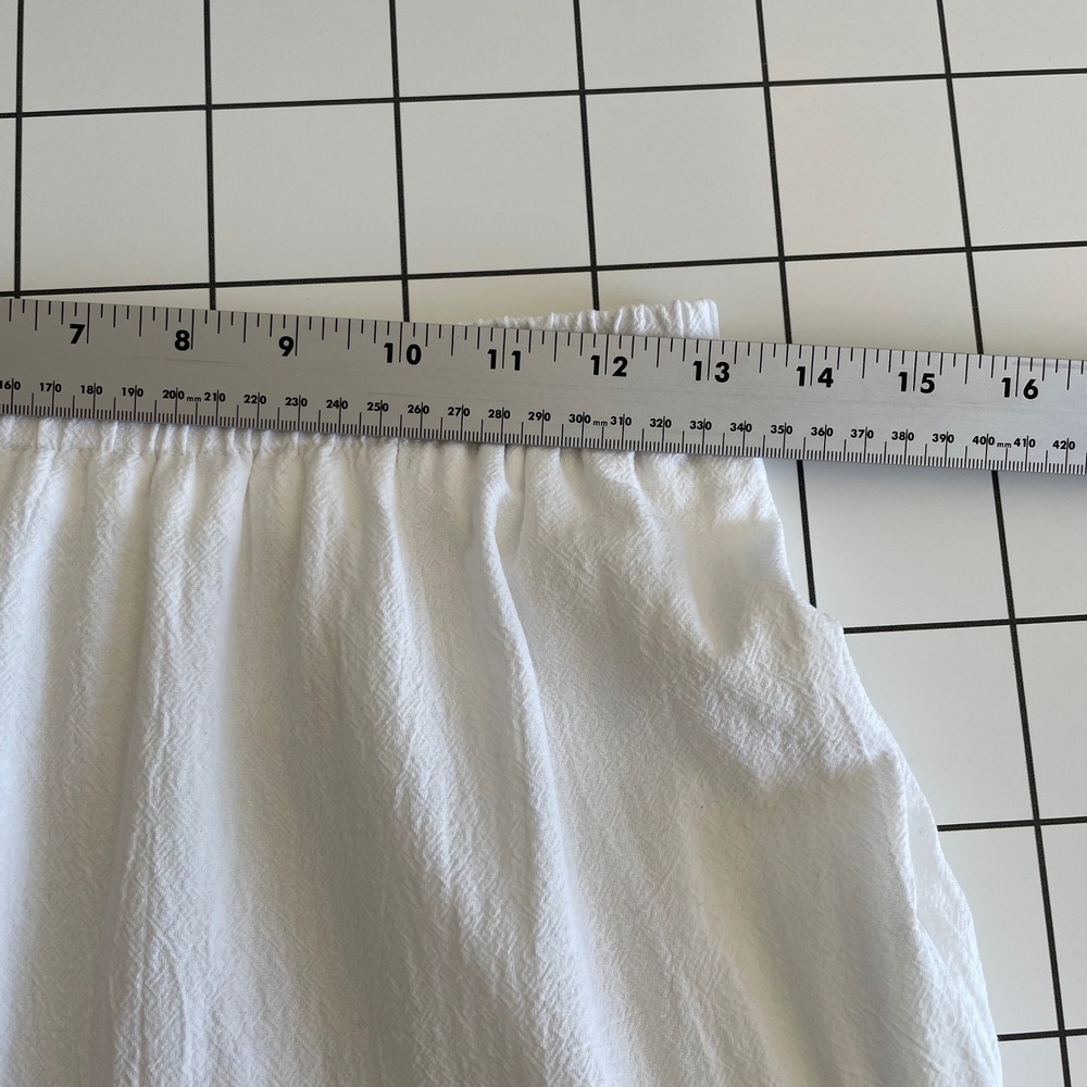 White Tiered Maxi Skirt Floral Lace Inset Elastic Waist Boho Cottagecore Size S - Picture 5 of 8